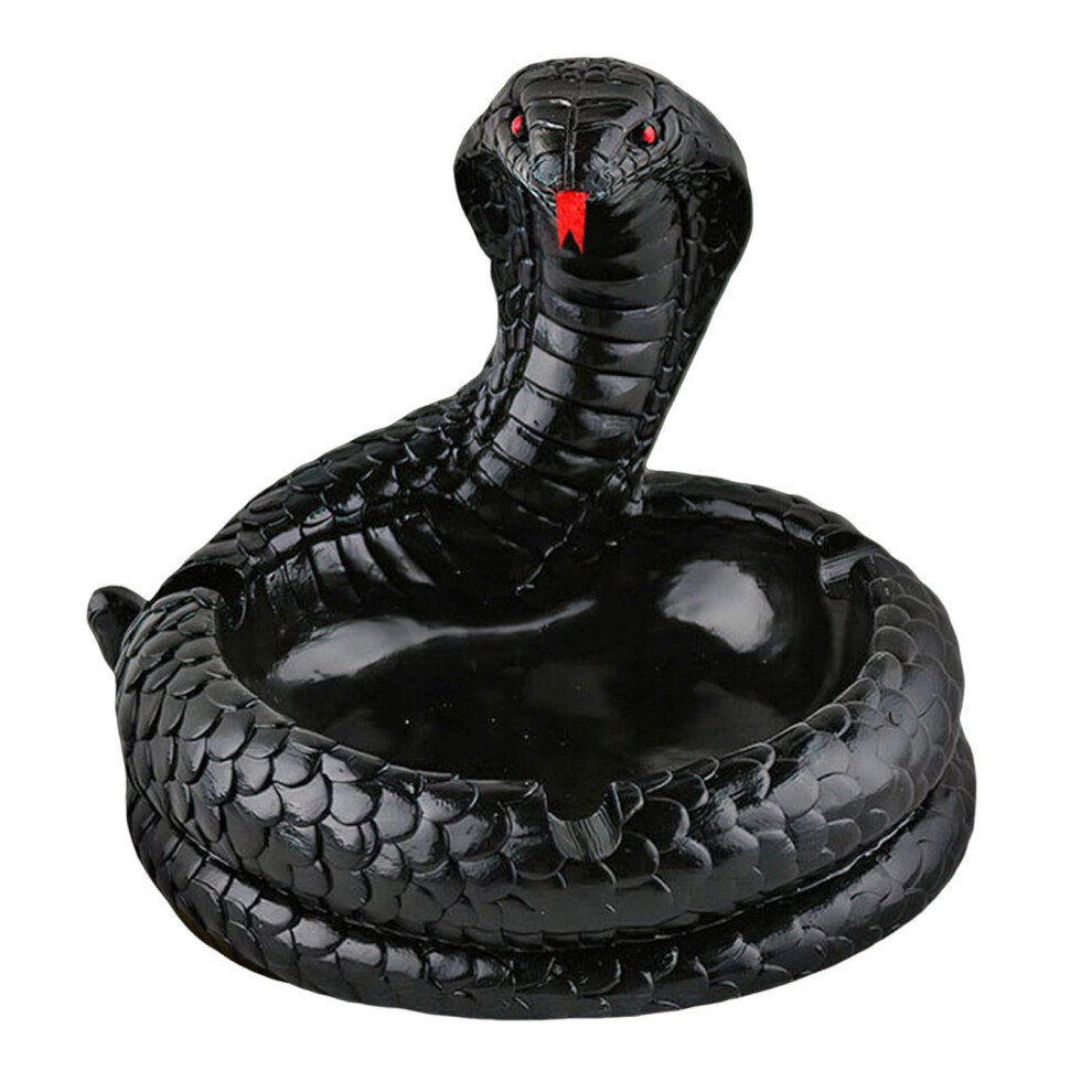 Snake Ashtray Vintage Gothic HeatResistant Resin for Indoor Outdoor Smokers Black