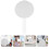 White Plastic Makeup Mirror Foldable Desk Mirror for Ladies 5