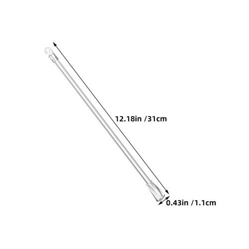 10pcs Clear Vertical Blind Wand Replacement with Hook 2