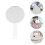 White Plastic Makeup Mirror Foldable Desk Mirror for Ladies 3