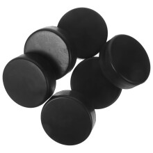 6Pcs Black PU Hockey Training Pucks Lightweight Practice Accessories
