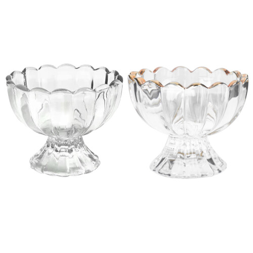 2Stk Transparent Eisbecher Pudding Becher Für Getränke Und Snacks