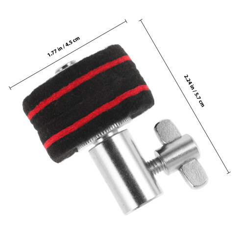 Black Felt and Iron Drum Clutch Hi Hat Stand Post Accessory 1