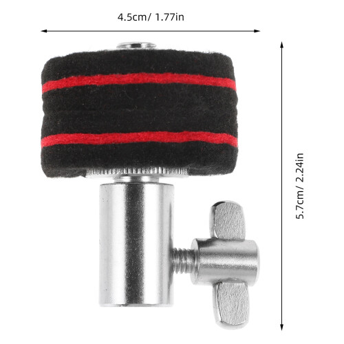 Black Felt and Iron Drum Clutch Hi Hat Stand Post Accessory 2