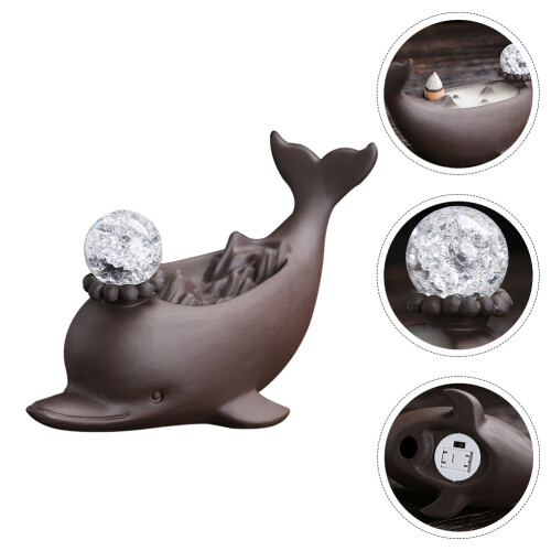Coffee Creative Ceramic Aromatherapy Dolphin Incense Holder 1