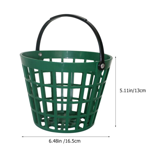 Durable Green Plastic Golfball Storage Basket for Outdoor Use 1
