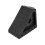 2Pcs Black Rubber Wheel Chock Durable Truck Parking Block with Handle 10