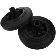 2Pcs Durable Rubber Waste Bin Wheels Lightweight Trash Can Replacement
