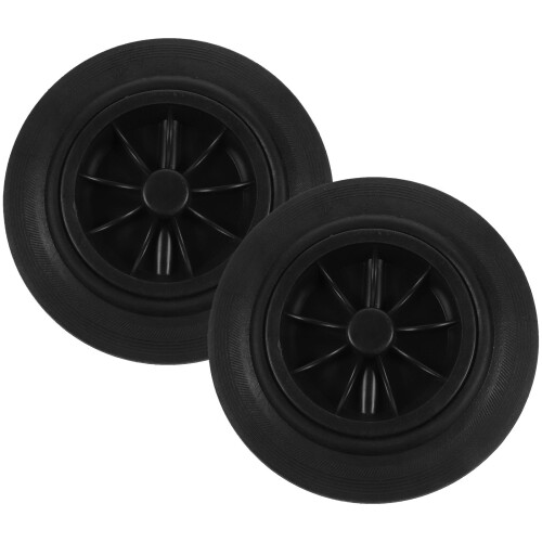 2Pcs Durable Rubber Waste Bin Wheels Lightweight Trash Can Replacement 1