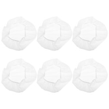 6Pcs Greaseproof Cotton Chef Hats White Kitchen Caps for Food Service