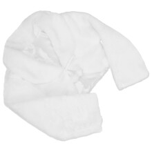 1Pc White Children's Warm Plush Tippet with Large Flower for Wedding