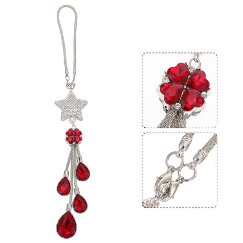 Auto Hangende Decoratie Auto Strass Hanger Achter Rood 1