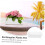 2pcs Rectangular Planter Box White Plastic Pots with Drainage Tray for Balcony and Home Gardening 4