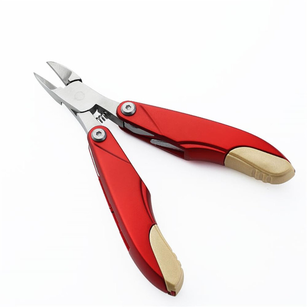 Red Stainless Steel Cuticle Nippers And Scissors For Precise Manicure Pedicure Trim,