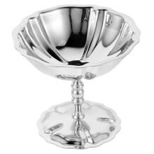 Stainless Steel Dessert Bowl Base Retro Footed Style Wide Mouth Reusable Ice Cream Cup