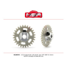 NSR 6628EVO 3/32 AW Soft Plastic Gear 28t Grey 16mm UL Balanced Hub 1:32