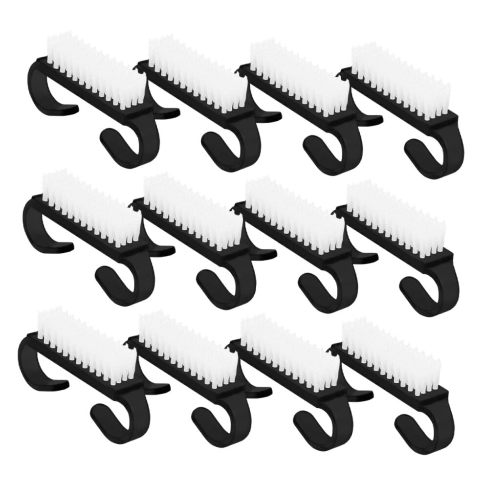 12pcs Nail Cleaning Brush Set with Durable Nylon Bristles for Precise Manicure and Cuticle Care