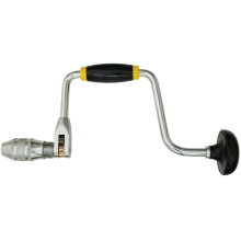 Hand Crank Drill for Wood Metal Fiberglass, Manual Rotary Drill with Comfortable NonSlip Handle, 12 Inch 4 Jaw Chuck