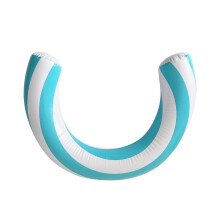 Large Inflatable Pool Float Swimming Ring for Adults and Kids, 75CM Blue and White Stripes