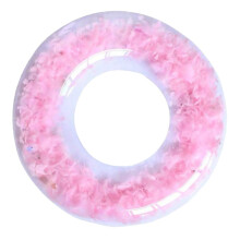 Thickened PVC Inflatable Swim Ring LeakProof Transparent Pool Float for Adults Summer Parties