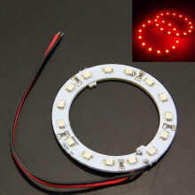 2x 12V 60MM 15 LED 3528 Chip SMD Auto Angel Eyes Hellrotes Ringlicht Neu