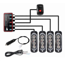 4PCS 4LED-Stroboskope 12V Stroboskope 4-in-1-Auto-Notlicht-Leuchtfeuer Notfalllicht (Taiy