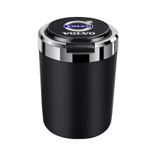 Car Ashtray with LED Light for Volvo XC60 20082025, FlameRetardant TripleInsulated Removable Liner