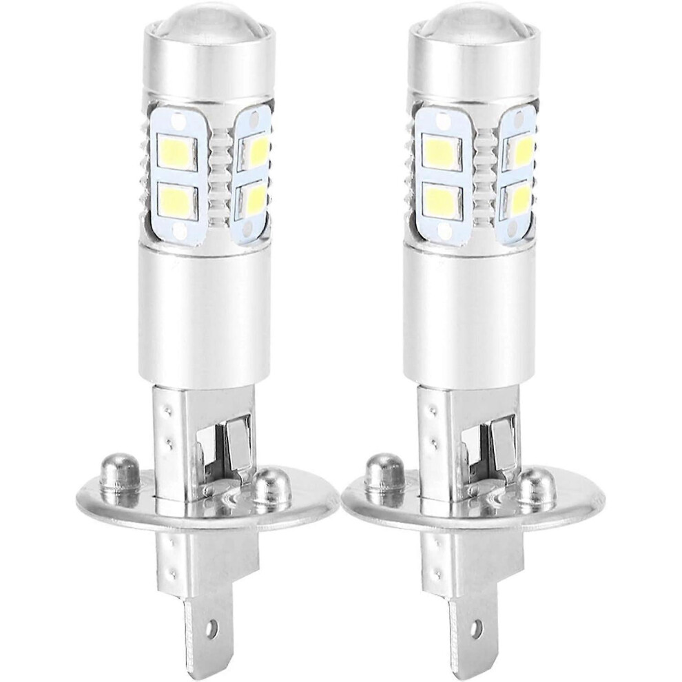 H1 100W Led Bulb,Fog Bulbs 360 Degree Head Led Bulb 2Pcs H1 6000K Super 100W Led Head Bulbs Kit H1 Led Car Luces Leds H1 H1 100 Light/White 6935161606751