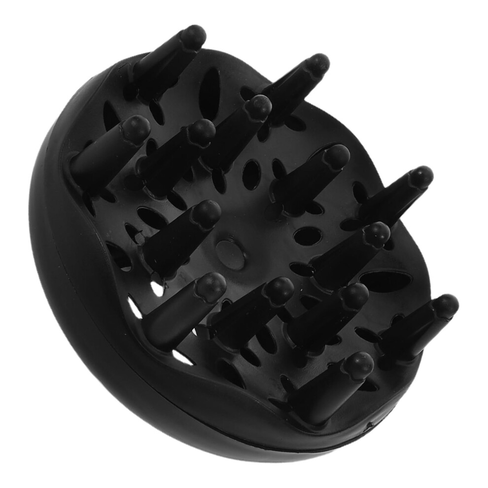 Black Universal Hair Diffuser For Curly And Wavy Hair, Blow Dryer Attachment, Enhances Curl Definition