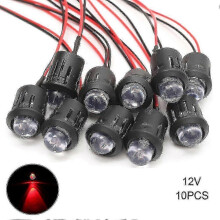 10 PCs/Set 12V 10mm vorverdrahtetes Constant LED Ultra Bright Water Klares Glühbirnenkabel 20 cm Vorverdrahtet LED-JV