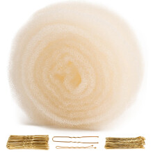 Hair Volume Insert and Filler for Updo, Cream White Lightweight Sponge with Secure AllDay Hold