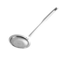 Large Stainless Steel Skimmer Spoon with ExtraLarge Fine Mesh Strainer and Long HeatResistant Handle