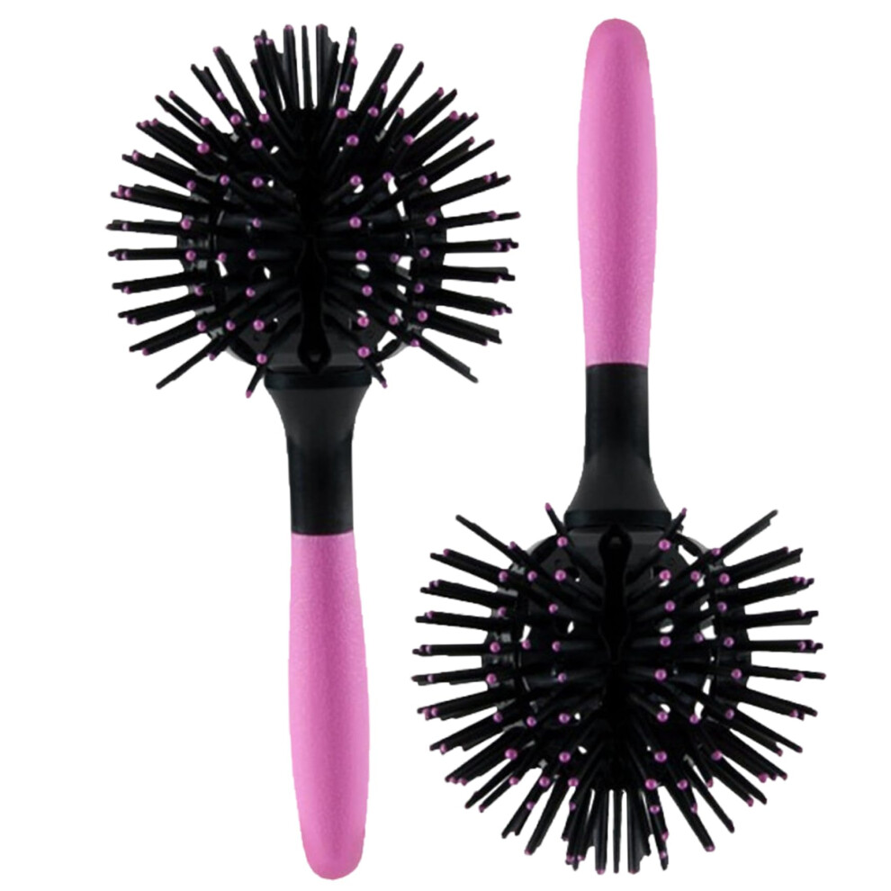 2Pcs Round Hair Brush with HeatResistant Barrel and AntiStatic Curling Design for Curly Hair Styling