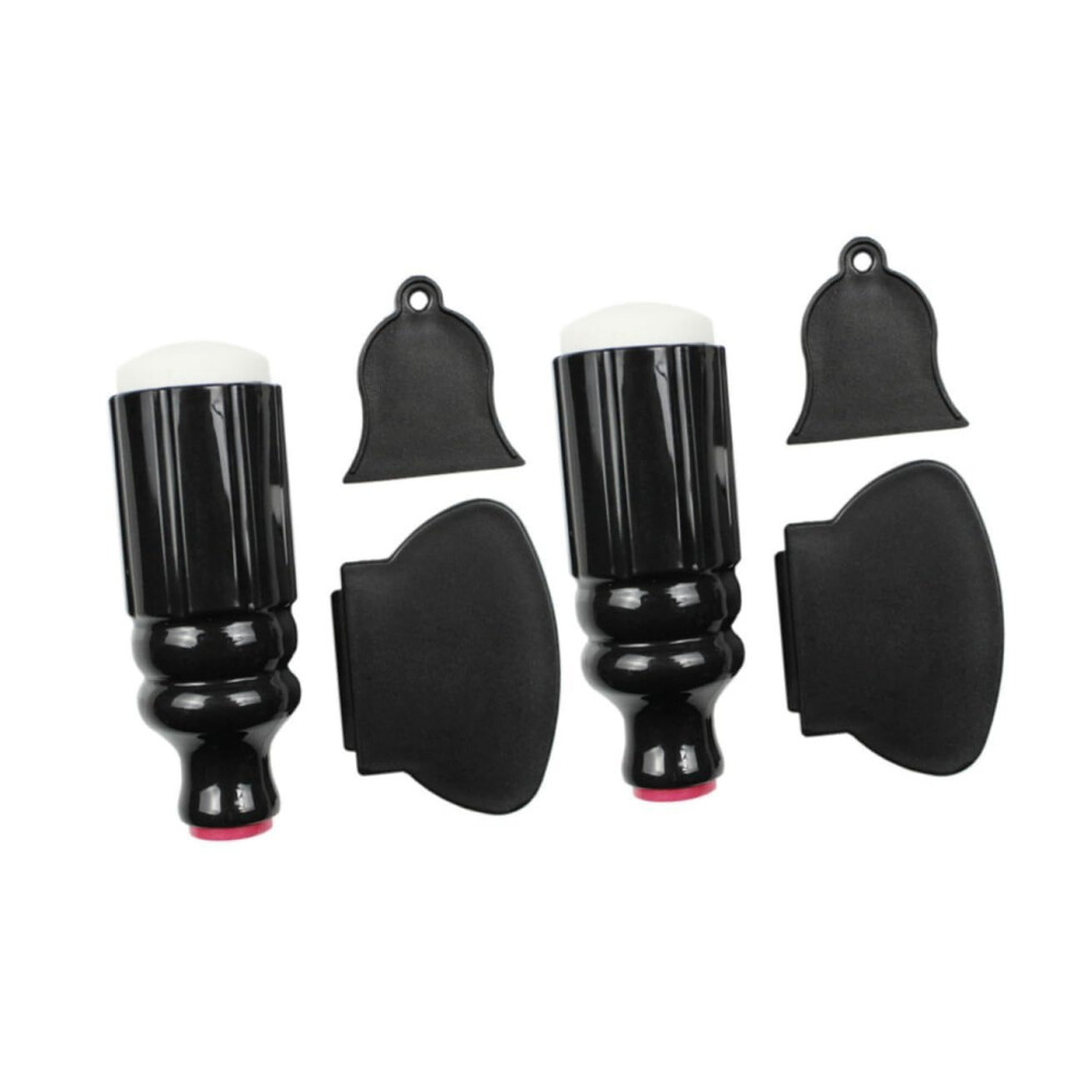 Double Head Nail Art Stamper with Scraper Silicone Tips Easy Image Transfer DIY Manicure