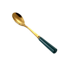Stainless Steel Coffee Scoop 3 Pack with Comfortable Ceramic Handle for Dessert Ice Cream Soup