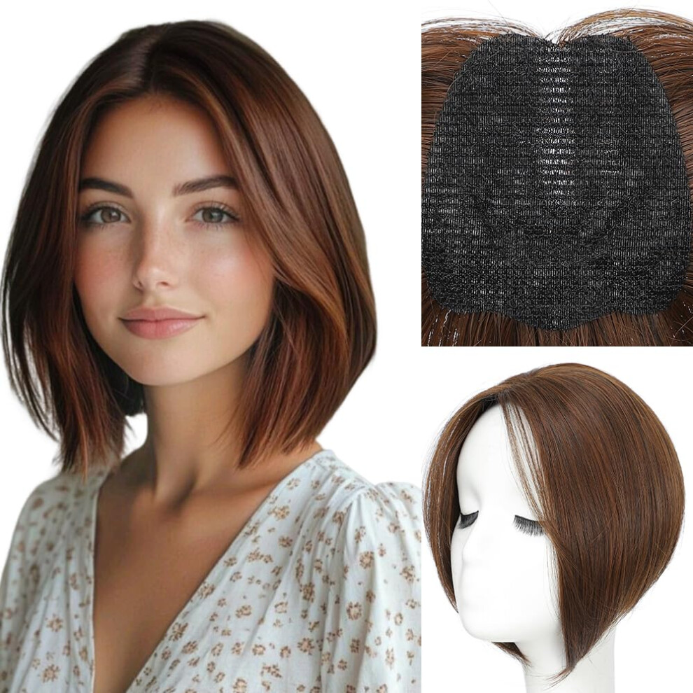 Hair Topper for Thinning Hair Women, Synthetic Lace Scalp Clip In for Instant Volume and Coverage