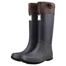 Men's and Women's Waterproof Rubber Rain Boots   AntiSlip Outdoor Shoes Gray 43