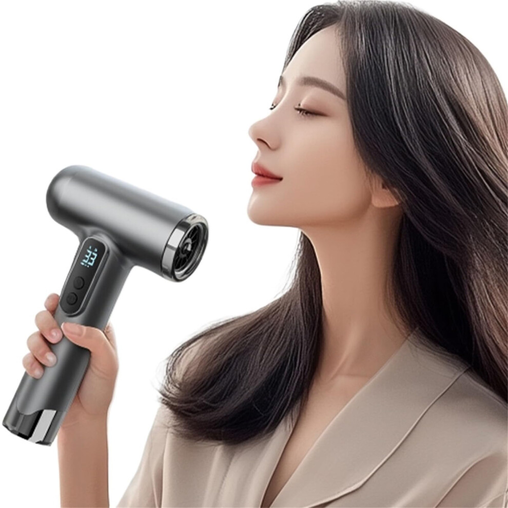 Cordless Hair Dryer Rechargeable 15000mAh Speed Brushless Motor Low Noise for Travel Camping