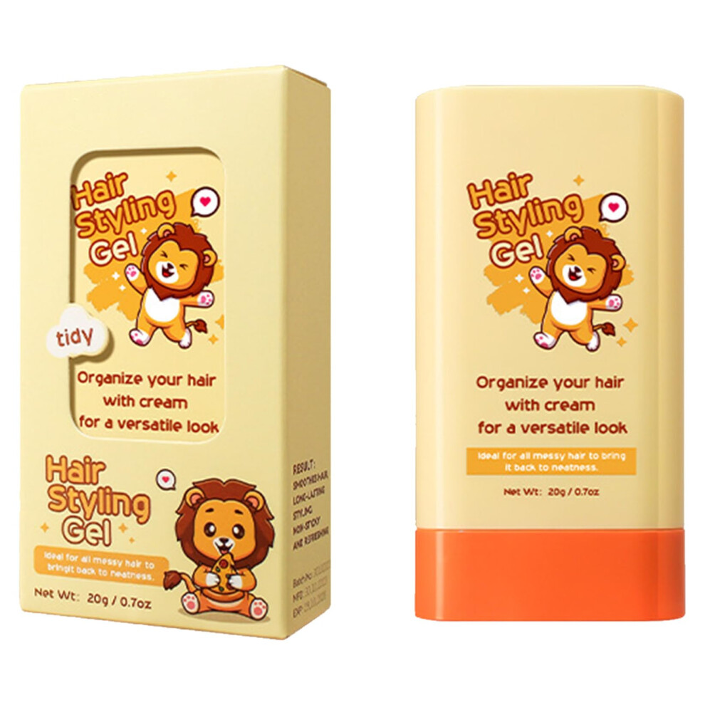 Yellow Hair Wax Stick Strong Hold For Flyaways And Edges, Non Greasy Quick Touch Up