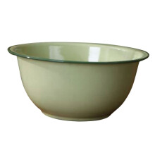 Large Vintage Enamel Bowl Thickened Deep Basin for Mixing Serving and Decorative Kitchen Use