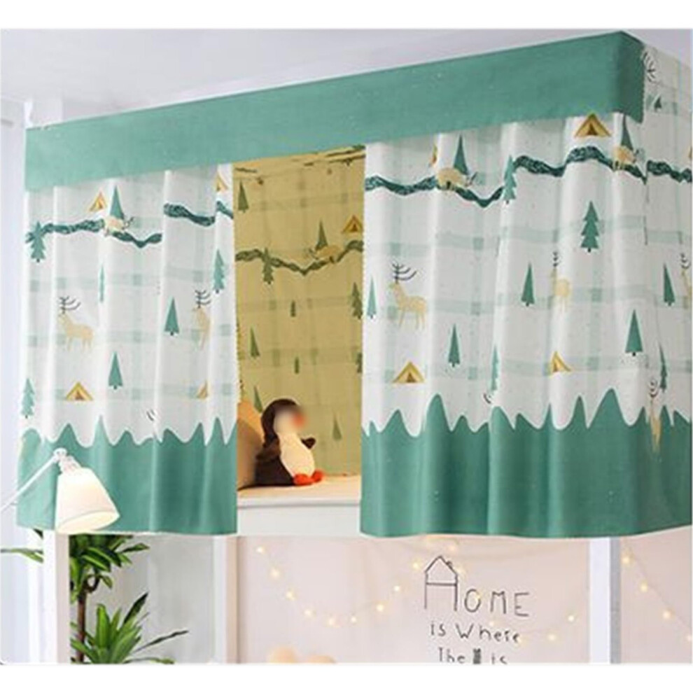 Bunk Bed Curtains Blackout Privacy Protection For Dorm Loft Beds Easy Install Durable Fabric Tree A Light 9455672517539