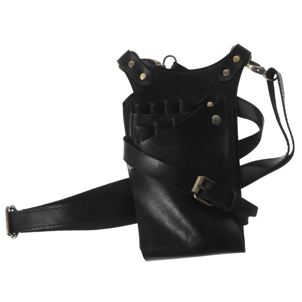 Hairdressing Scissor Pouch Leather Barber Tool Waist Bag With Multipocket Holder For Salon Stylists 9113335399907