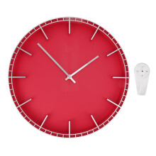 YUMILI Modern Silent Round Wall Clock for Home Office Kitchen Bedroom - Prevents Ticking, Easy To Read, Innovative Design(sliver?red)