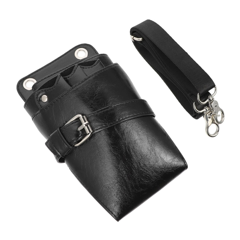 Hair Scissor Pouch Leather Hair Stylist Tool Belt MultiPocket Organizer for Salon and Barber