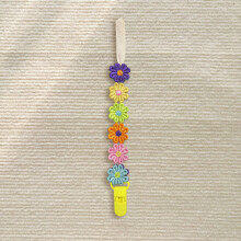 Korean Style Cute Flowers Little Daisy Baby Anti-Lost Clip Teether Comfort Toy Drop-Preventing Chain Baby Nipple Rope