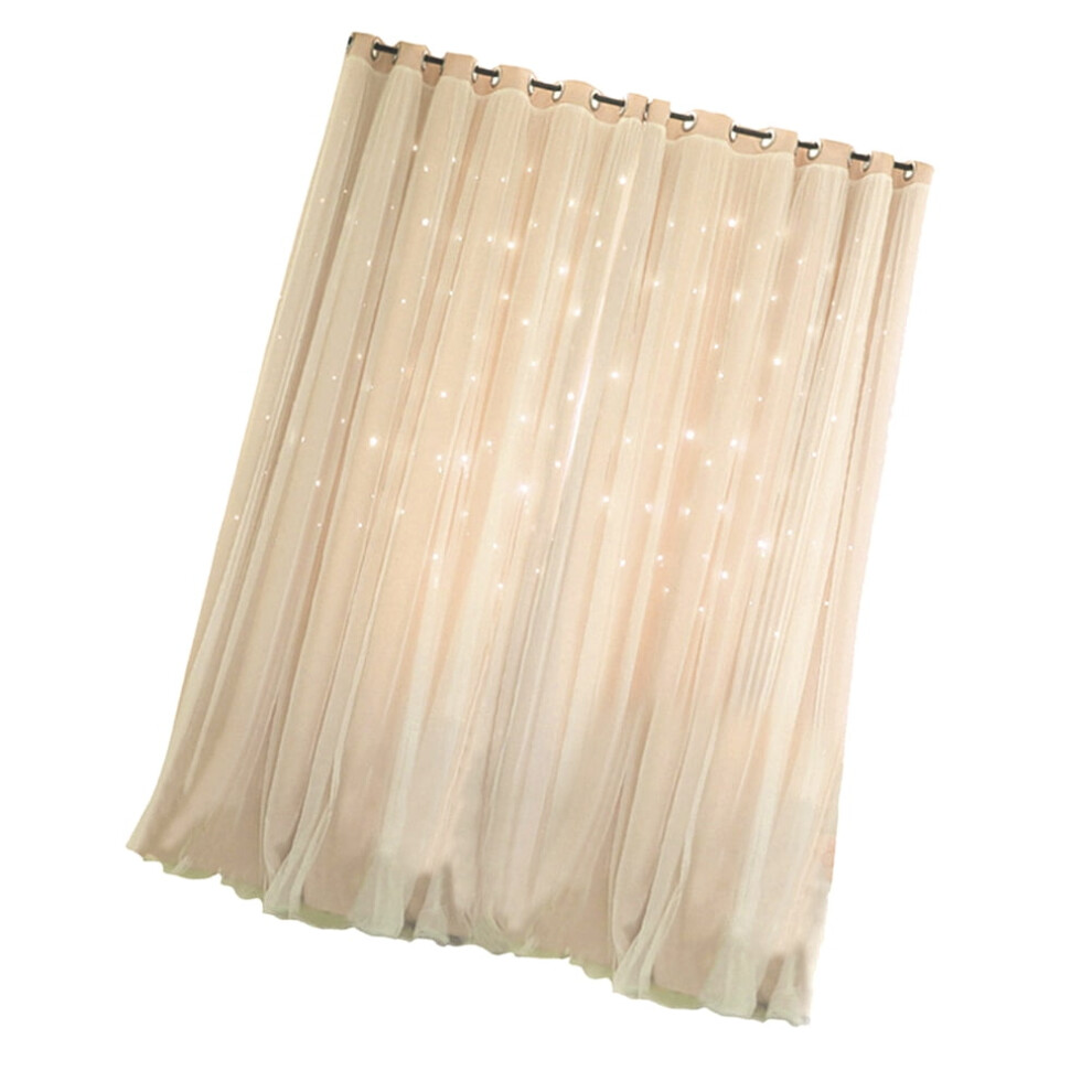 Decor Window Drapes Star Blackout Curtain Curtains Window Curtain Double Layer Curtain Child Grey