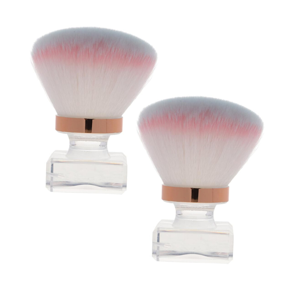 Nail Cleaning Brush with Ergonomic Handle for Manicure Pedicure Salon and Travel Use, 2pcs