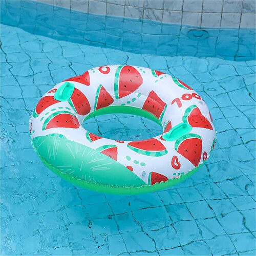 Inflatable Pool Float 2Pack Watermelon Swimming Ring Durable PVC for Beach and Lake Fun 1