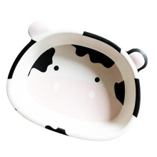 Cute Cow Shaped Cereal Bowl 304 Stainless Steel with Spoon for Breakfast Desserts and Kids