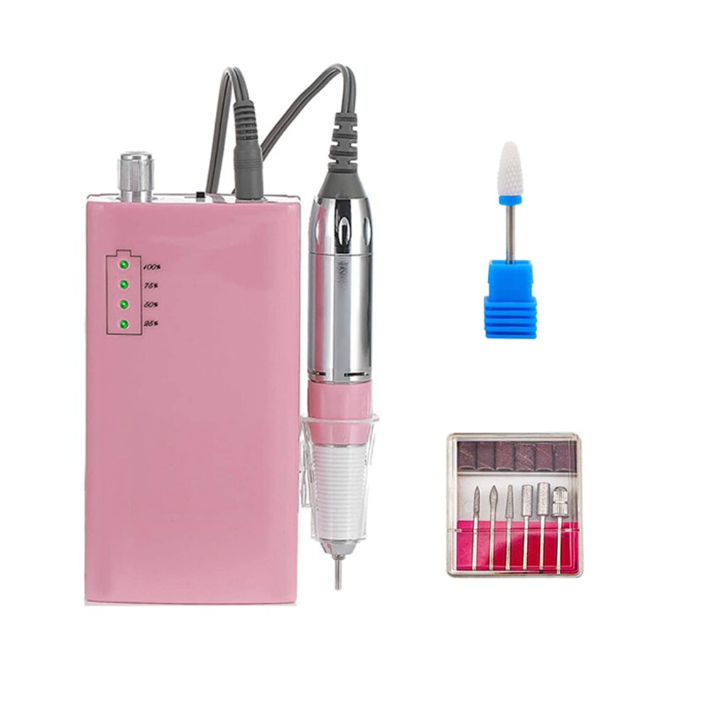 Electric Nail Drill 30000RPM Cordless Rechargeable File Kit for Acrylic Nails and Salon Use